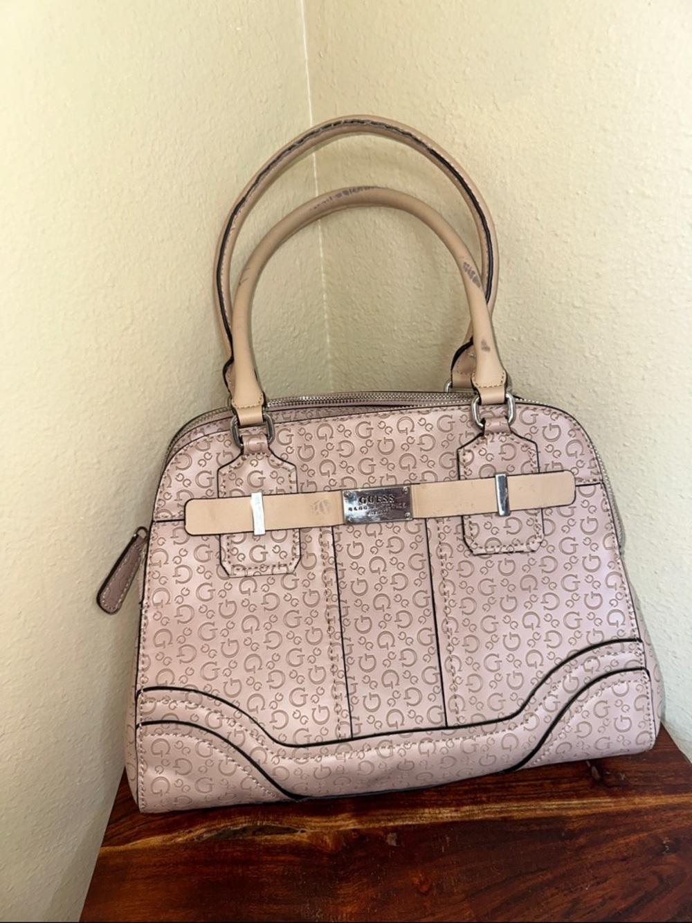 GUESS Monogram Satchel